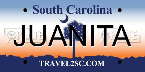 JUANITA South Carolina License Plate