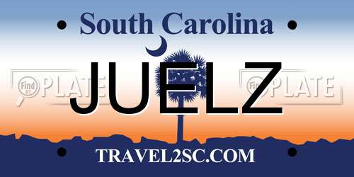 JUELZ South Carolina License Plate
