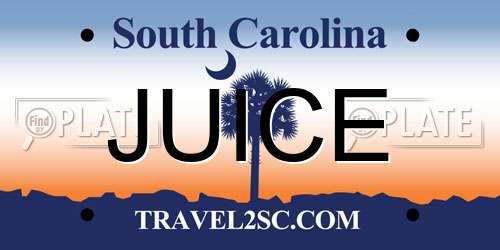 JUICE South Carolina License Plate