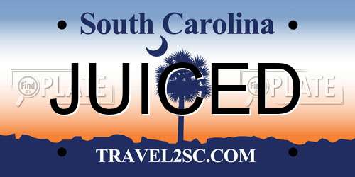 JUICED South Carolina License Plate