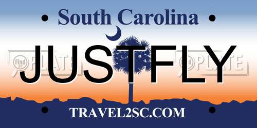 JUSTFLY South Carolina License Plate