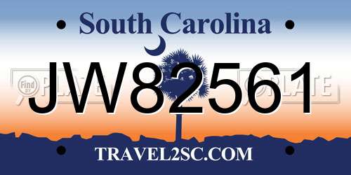 JW82561 South Carolina License Plate