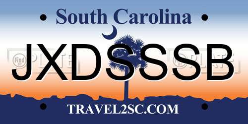 JXDSSSB South Carolina License Plate