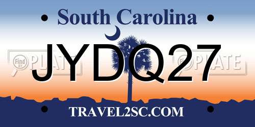 JYDQ27 South Carolina License Plate
