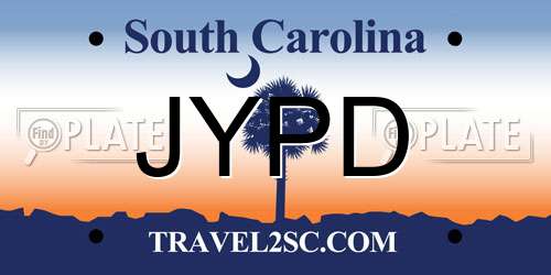 JYPD South Carolina License Plate