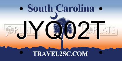 JYQ02T South Carolina License Plate