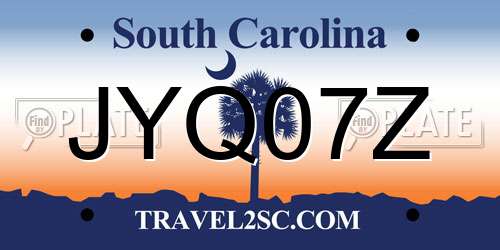 JYQ07Z South Carolina License Plate