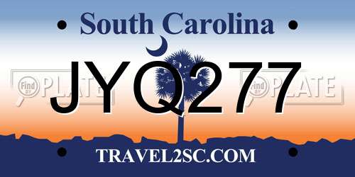 JYQ277 South Carolina License Plate
