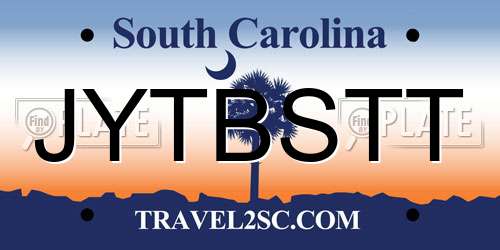 JYTBSTT South Carolina License Plate