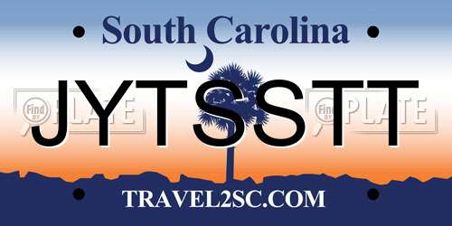 JYTSSTT South Carolina License Plate
