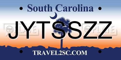 JYTSSZZ South Carolina License Plate