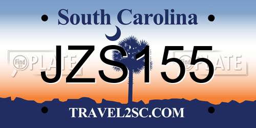 JZS155 South Carolina License Plate