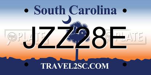 JZZ28E South Carolina License Plate
