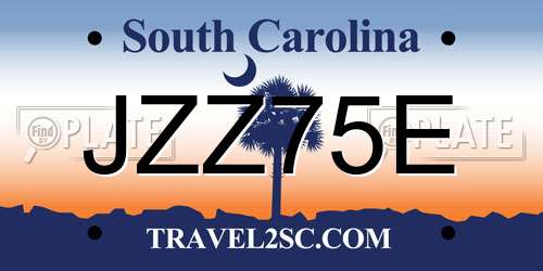 JZZ75E South Carolina License Plate