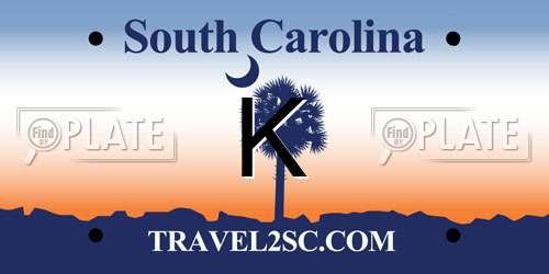 K South Carolina License Plate