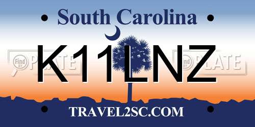 K11LNZ South Carolina License Plate