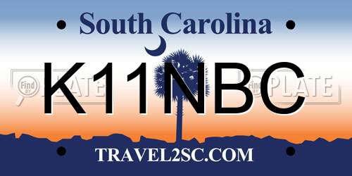 K11NBC South Carolina License Plate