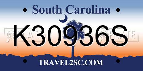 K30936S South Carolina License Plate