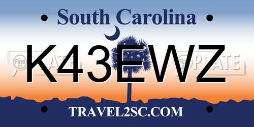 K43EWZ South Carolina License Plate