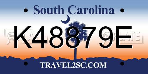 K48879E South Carolina License Plate