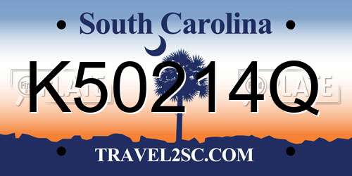 K50214Q South Carolina License Plate