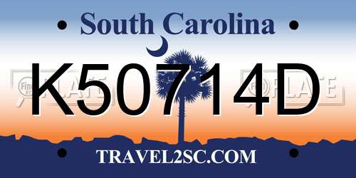 K50714D South Carolina License Plate