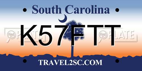 K57FTT South Carolina License Plate