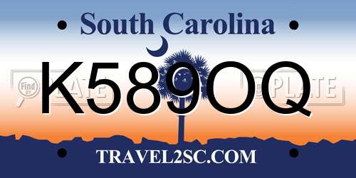 K589OQ South Carolina License Plate