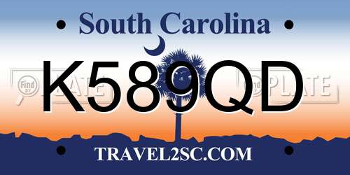 K589QD South Carolina License Plate