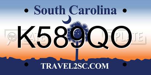 K589QO South Carolina License Plate