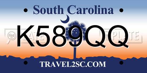 K589QQ South Carolina License Plate