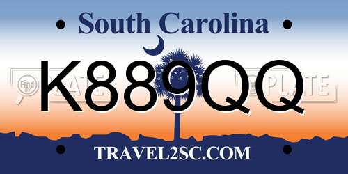 K889QQ South Carolina License Plate