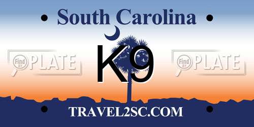 K9 South Carolina License Plate