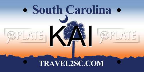 KAI South Carolina License Plate