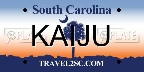 KAIJU South Carolina License Plate