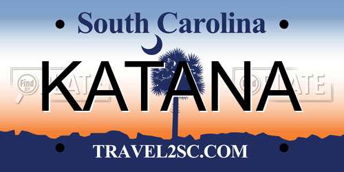 KATANA South Carolina License Plate