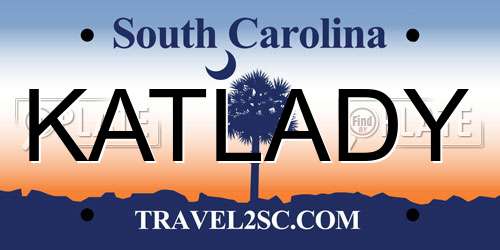 KATLADY South Carolina License Plate