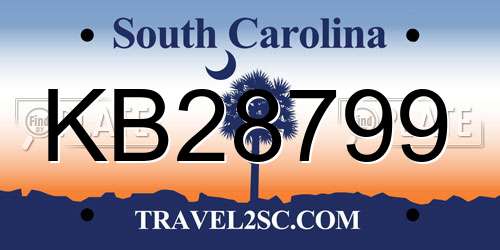 KB28799 South Carolina License Plate