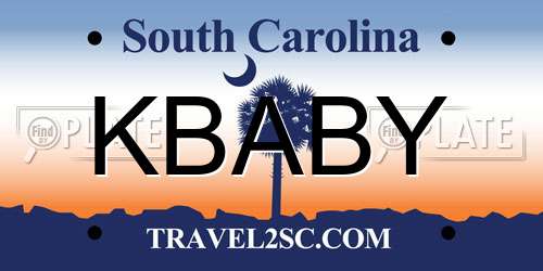 KBABY South Carolina License Plate