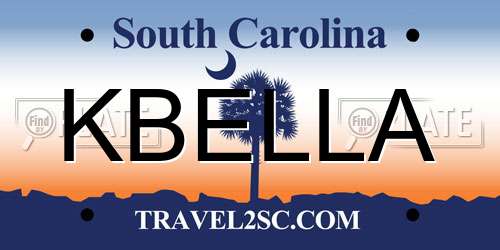KBELLA South Carolina License Plate