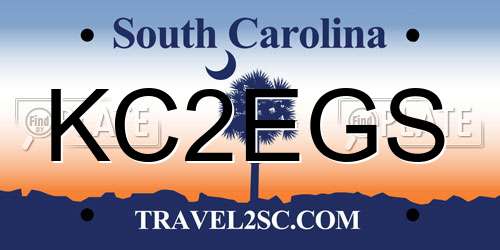 KC2EGS South Carolina License Plate
