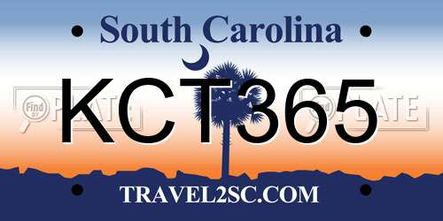 KCT365 South Carolina License Plate