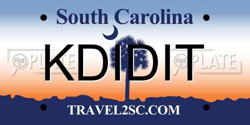 KDIDIT South Carolina License Plate