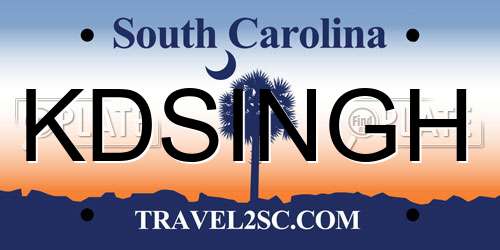 KDSINGH South Carolina License Plate