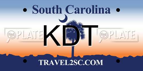 KDT South Carolina License Plate