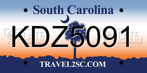 KDZ5091 South Carolina License Plate