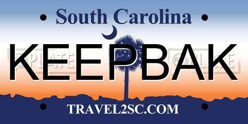 KEEPBAK South Carolina License Plate