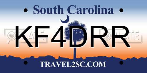 KF4DRR South Carolina License Plate