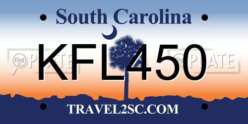 KFL450 South Carolina License Plate