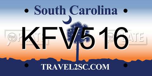 KFV516 South Carolina License Plate